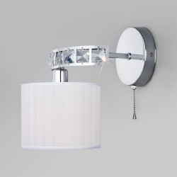 Настенный светильник с тканевым абажуром                      Eurosvet  60104/1 хром