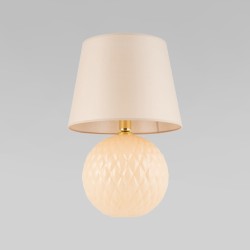 Настольный светильник с тканевым абажуром                      TK Lighting  5591 Santana Ecru