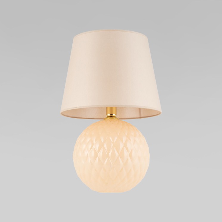 Настольный светильник с тканевым абажуром                      TK Lighting  5591 Santana Ecru