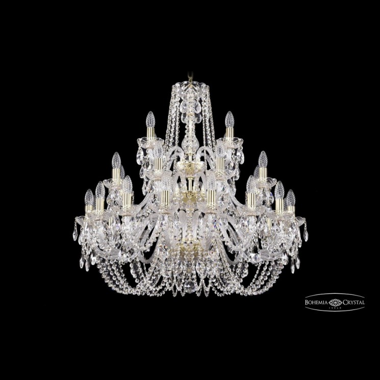Люстра хрустальная 1402/16+8+4/300/3d G Bohemia Ivele Crystal (Стеклянный рожок)