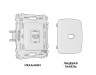 Ambrella Light Комплект механизма розетки HDMI 2.0 Ambrella Volt OMEGA MO914010