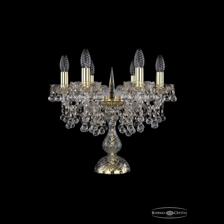 Настольная лампа 1409L/6/141-39 G Bohemia Ivele Crystal (Стеклянный рожок)