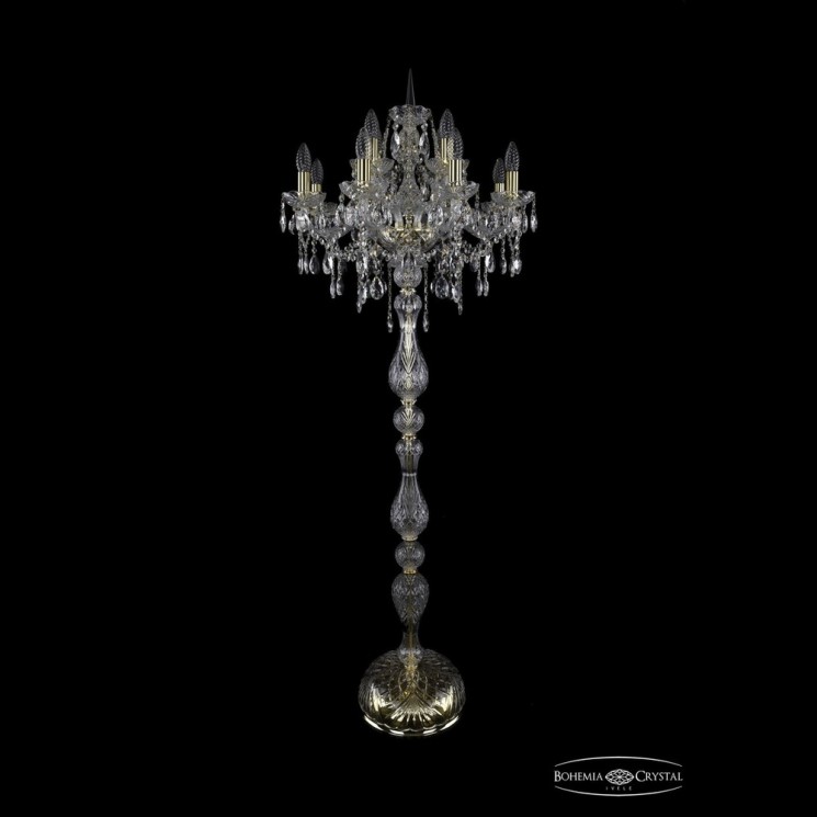 Торшер хрустальный 1415T1/8+4/200-165 G Bohemia Ivele Crystal (Стеклянный рожок)