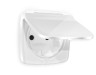 Ambrella Light Лицевая панель для розетки с заземлением со шторками и крышкой IP44 QUANT Ambrella Volt OMEGA OP1080