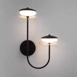 Настенный светильник со стеклянным плафоном                      Eurosvet  50388/2 LED черный