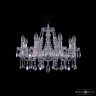 Люстра хрустальная 1413/8/200 Ni Leafs Bohemia Ivele Crystal (Стеклянный рожок)