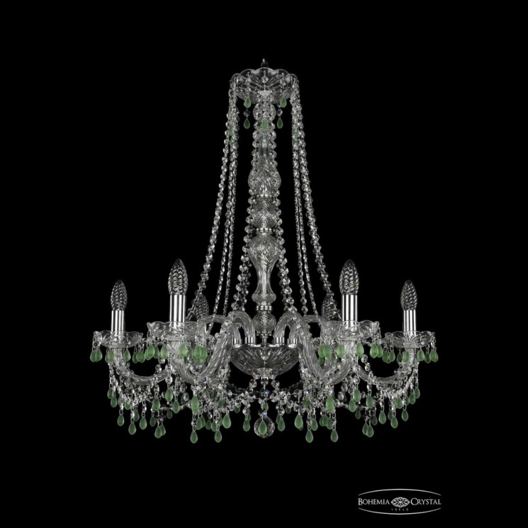 Люстра хрустальная 1410/6/240/h-74 Ni V5001 Bohemia Ivele Crystal (Стеклянный рожок)