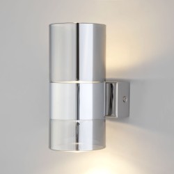 Настенный светодиодный светильник со стеклянным плафоном                      Eurosvet  40021/1 LED хром/дымчатый