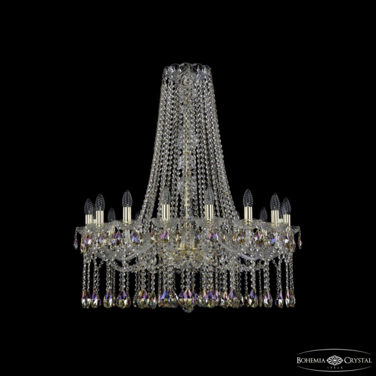 Люстра хрустальная 1413/16/300/h-93 G K801 Bohemia Ivele Crystal (Стеклянный рожок)