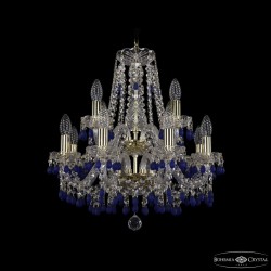 Люстра хрустальная 1410/8+4/160/2d G V3001 Bohemia Ivele Crystal (Стеклянный рожок)