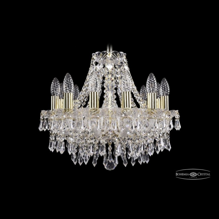 Люстра хрустальная 1403/12/141 G Bohemia Ivele Crystal (Стеклянный рожок)
