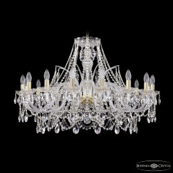 Люстра хрустальная 1411/16/360 G Bohemia Ivele Crystal (Стеклянный рожок)