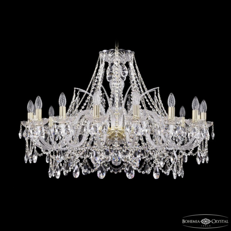 Люстра хрустальная 1411/16/360 G Bohemia Ivele Crystal (Стеклянный рожок)
