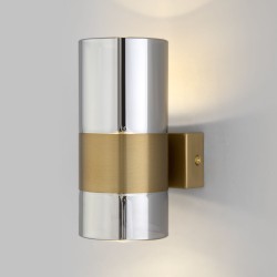 Настенный светодиодный светильник со стеклянным плафоном                      Eurosvet  40021/1 LED латунь/дымчатый