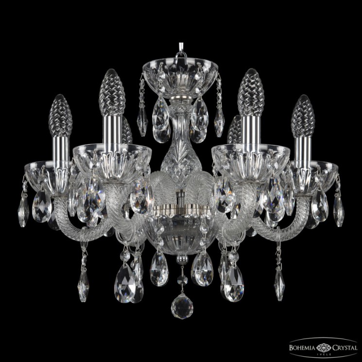 Люстра с цветным хрусталём 5417/6/141 Ni Clear/M-1H Bohemia Ivele Crystal (5417)