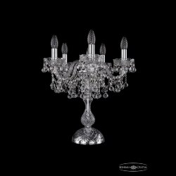 Настольная лампа 1409L/5/141-47 Ni Bohemia Ivele Crystal (Стеклянный рожок)