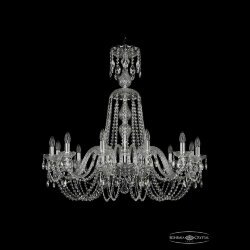 Люстра хрустальная 1402/12/360/XL-95 Ni Bohemia Ivele Crystal (Стеклянный рожок)