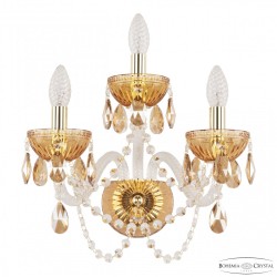 Бра с цветным хрусталём 5402B/2+1/165 G Amber/M-1G K721 Bohemia Ivele Crystal (С 2 лампочками и более)