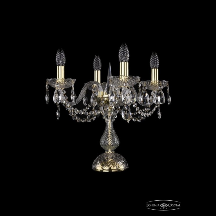 Настольная лампа 1402L/4/141-39 G Bohemia Ivele Crystal (Стеклянный рожок)