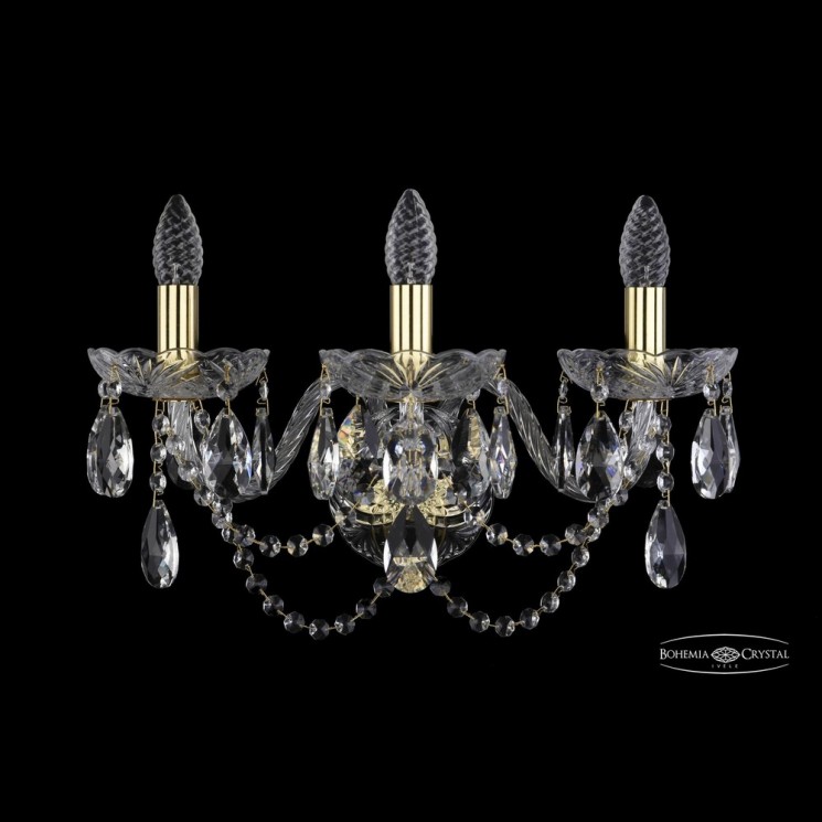 Бра хрустальные 1402B/3/195/XL G Bohemia Ivele Crystal (Стеклянный рожок)