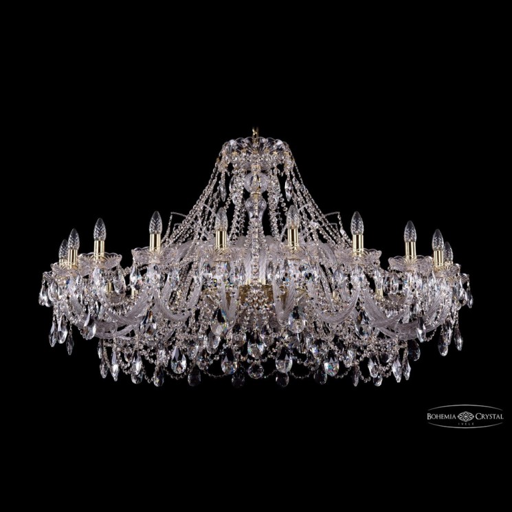 Люстра хрустальная 1411/20/460 G Bohemia Ivele Crystal (Стеклянный рожок)