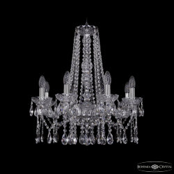 Люстра хрустальная 1413/8/200/h-61 Ni Bohemia Ivele Crystal (Стеклянный рожок)