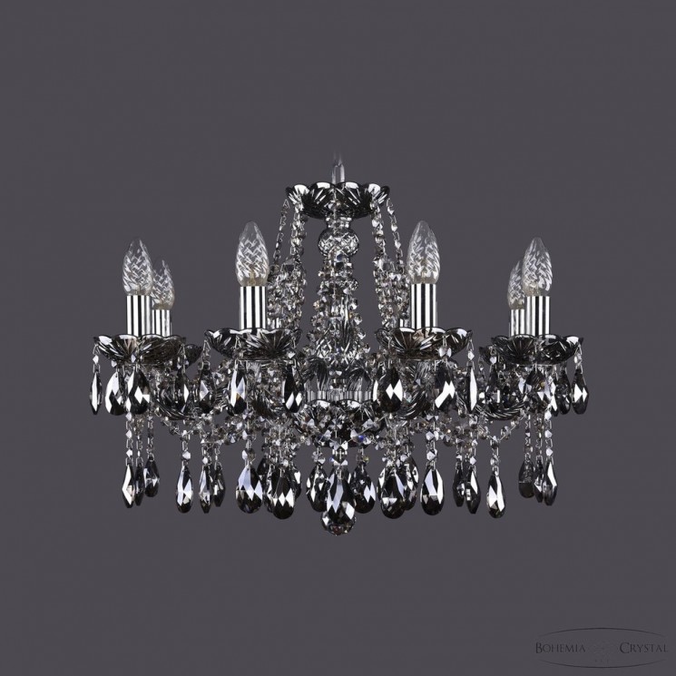 Люстра хрустальная 1413/8/200 Ni M731 Bohemia Ivele Crystal (Стеклянный рожок)