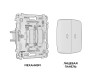 Ambrella Light Комплект механизма 2-клавишного выключателя с подсветкой 10000K Ambrella Volt OMEGA MO124020