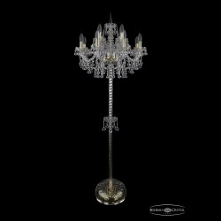 Торшер хрустальный 1409T2/8+4/195-165 G Bohemia Ivele Crystal (Стеклянный рожок)