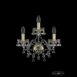 Бра хрустальные 1409B/2+1/160 G Bohemia Ivele Crystal (Стеклянный рожок)