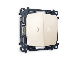 Ambrella Light Комплект механизма 2-клавишного выключателя с подсветкой 5600K Ambrella Volt OMEGA MO304015