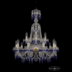Люстра хрустальная 1410/10+5/240/XL-80 G V3001 Bohemia Ivele Crystal (Стеклянный рожок)