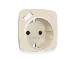 Ambrella Light Лицевая панель для электрической розетки с/з со шторками 2USB A+C QUANT Ambrella Volt OMEGA OP3300