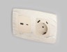 Ambrella Light Лицевая панель для электрической розетки с/з со шторками 2USB A+C QUANT Ambrella Volt OMEGA OP3300