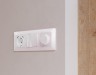 Ambrella Light Лицевая панель для электрической розетки с заземлением со шторками 2USB A+A QUANT Ambrella Volt ALFA AP2100