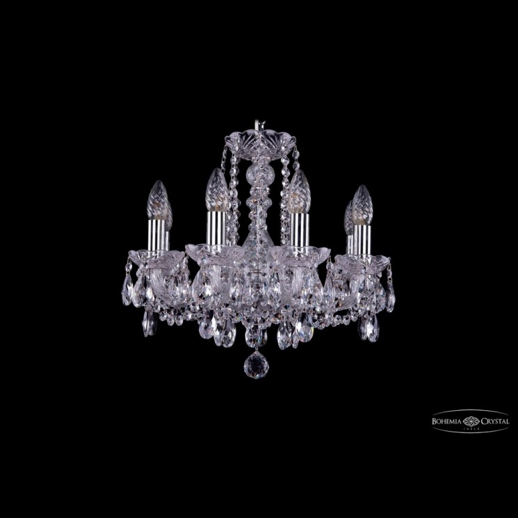 Люстра хрустальная 1402/8/141 Ni Bohemia Ivele Crystal (Стеклянный рожок)