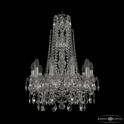 Люстра хрустальная 1411/10/141/XL-66 Ni Bohemia Ivele Crystal (Стеклянный рожок)