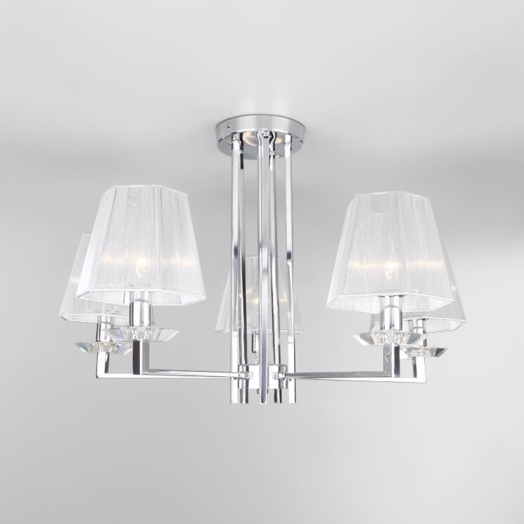 Умный потолочный светильник                      Eurosvet  60125/5 хром