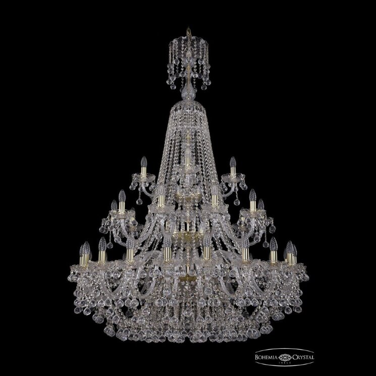 Люстра хрустальная 1409/20+10+5/400/XL-159/3d G Bohemia Ivele Crystal (Стеклянный рожок)