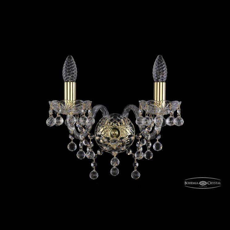 Бра хрустальные 1409B/2/141 G Bohemia Ivele Crystal (Стеклянный рожок)