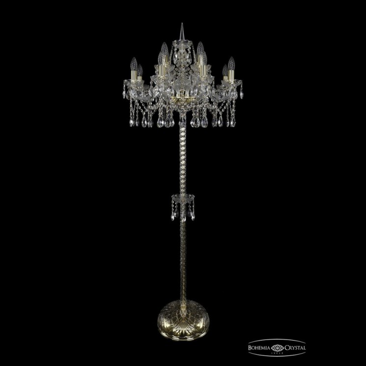 Торшер хрустальный 1413T2/8+4/200-165 G Bohemia Ivele Crystal (Стеклянный рожок)