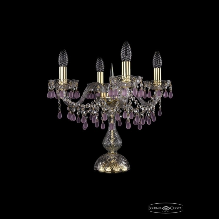 Настольная лампа 1410L/4/141-39 G V7010 Bohemia Ivele Crystal (Стеклянный рожок)