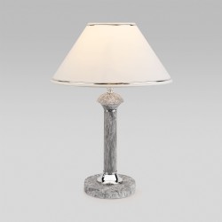 Настольный светильник с тканевым абажуром                      Eurosvet  60019/1 мрамор
