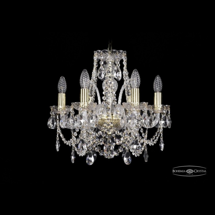 Люстра хрустальная 1411/6/141 G Bohemia Ivele Crystal (Стеклянный рожок)