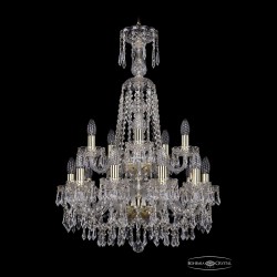 Люстра хрустальная 1403/10+5/195/XL-84/2d G Bohemia Ivele Crystal (Стеклянный рожок)