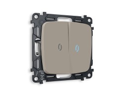 Ambrella Light Комплект механизма 2-клавишного выключателя с подсветкой 10000K Ambrella Volt OMEGA MO364020