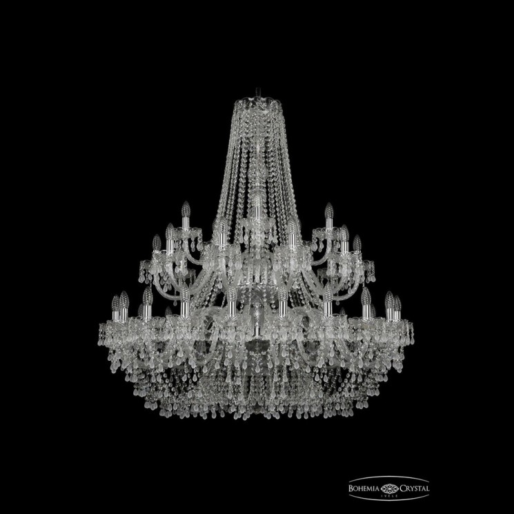 Люстра хрустальная 1410/20+10+5/400/2d Ni V0300 Bohemia Ivele Crystal (Стеклянный рожок)