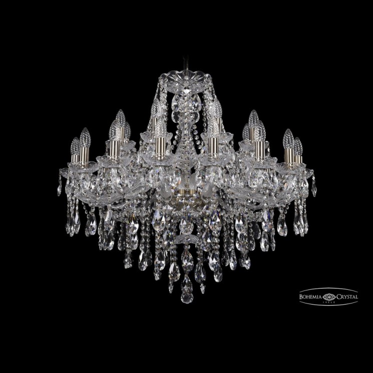 Люстра хрустальная 1415/16+8/300 Pa Bohemia Ivele Crystal (Стеклянный рожок)