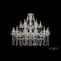 Люстра хрустальная 1413/12+6/360/2d G Bohemia Ivele Crystal (Стеклянный рожок)