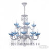 Люстра хрустальная AL78101/10+5/250/2D A WMN P Aquamarine/M-1H Bohemia Ivele Crystal (Литые)